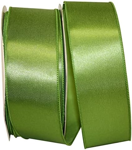 Reliant Ribbon Satin вредност жичен раб лента, 2-1/2 инчи x 50 јарди, смарагд зелена