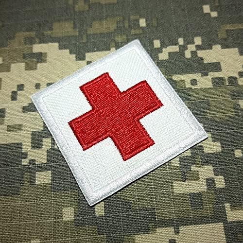 M0049T11 Црвен крст Везено лепенка до униформа, кимоно, велосипед за елек, железо или шиење