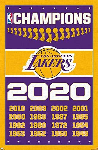 Trends International NBA Лос Анџелес Лејкерс-Шампион 20 wallидни постер, 22.375 x 34, Необрачена верзија