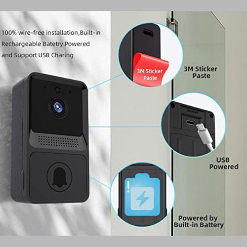 ArtLinklot Doorbell Camera Camera Door Bell Camera Camera Wireless With Chime 2.4G WiFi Smart Video Call Battery Battery се напојува