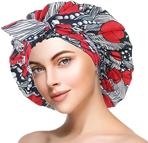 Сатенска хауба за жени свилена хауба за кадрава, хауба за коса за црни жени африкански печати за печатење на глава за долги плетенки за коса