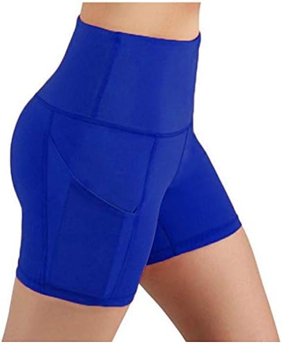 Менхонг дама цврста плус големина јога панталони истегнат џебни јога шорцеви со високи половини фитнес колк што работи јога панталони тренинг сина