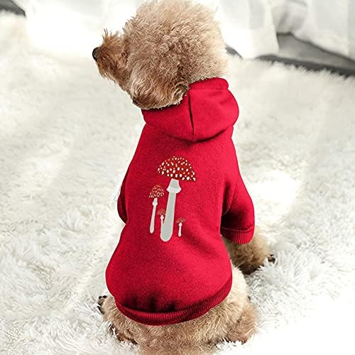 Печурки црвена уметност кучиња џемпер со топло миленичиња џемпери за мачки куче