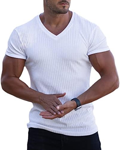 Машки модни мускули со маичка со маички спортски спортски внатрешни еластични еластични маички со кратки ракави со кратки ракави тенок тренинг врв