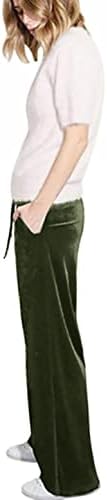 Nreealy жени широки панталони за нозе се протегаат панталони јога панталони удобни дневни панталони за влечење пантазо панталони фитнес панталони со џеб