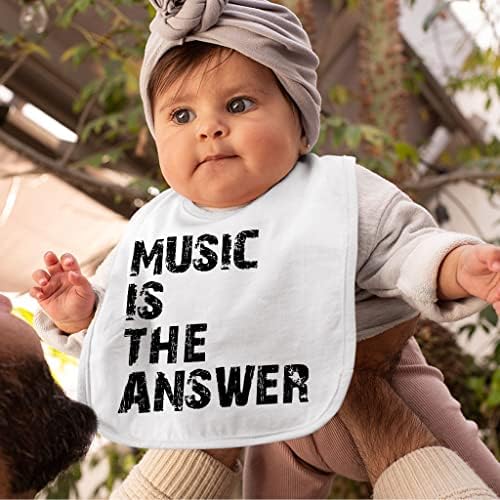 Музиката Е Одговорот Бебешки Лигавчиња-Минималистички Лигавчиња За Хранење Бебиња-Уметнички Лигавчиња Со Зборови За Јадење