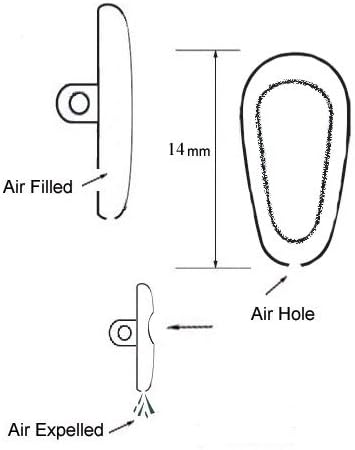 Askana Soft 14 mm воздушна комора силиконска завртка во нос влошки носепади за чувствителна кожа 10 пара