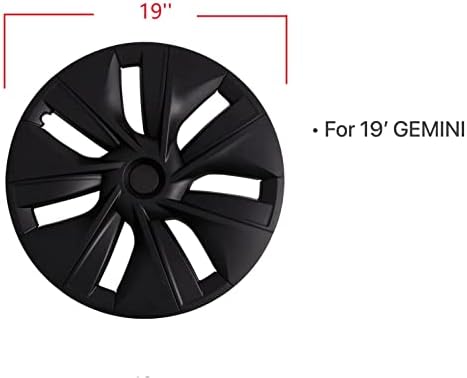 Скариу Модел y Покријте го тркалото Hubcap 19 инчен мат црн модел y 19 додатоци за рамни HubCap за замена на модел на модел Y