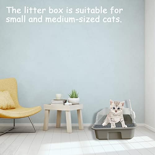 Кетсон Отворете Ја Кутијата За Отпадоци За Мачки Со Висока Страна, Тава За Отпадоци Против Прскање Мачки,Тоалет За Мачиња Со Лажичка