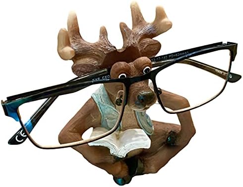 Врвен месинг чудесно седење елен за читање на елен за очила за очила за очила - Забавен чувар на очила