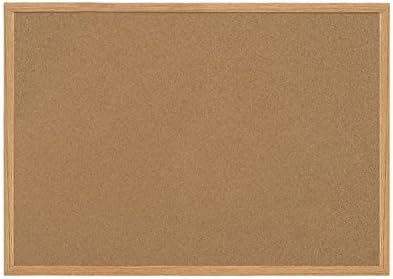 Mastervision Earth Cork Board 4'x6 'MDF даб рамка