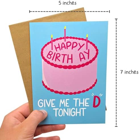 Слаби честитки Смешна роденденска картичка за сопруг 5 x7 инчи | Среќна роденденска картичка за момчето вереник | Непослушен подарок за честитки за мажи за мажи
