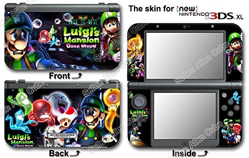 Замокот на Луиџи, Темна месечина, топла кожа налепница за налепница на кожата за нови Nintendo 3DS XL