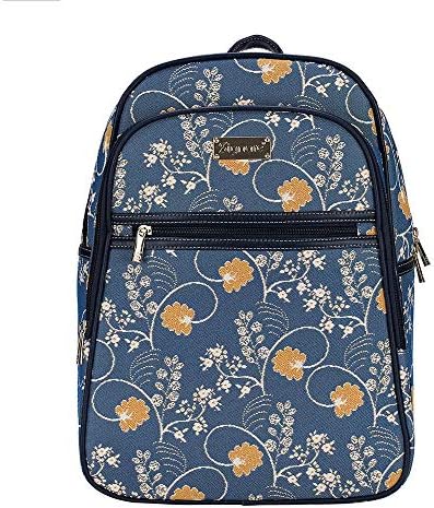 Signare Tapestry Ранец чанта за жени Компјутерски ранец за книги за жени со жени со Janeејн Остин Синиот дизајн