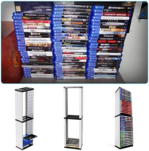 Кула за складирање за игри PS5, Универзален држач за држачи за игри за PS4 Xbox Nintendo Switch игри, држејќи дискови за игри со 36pcs PS5