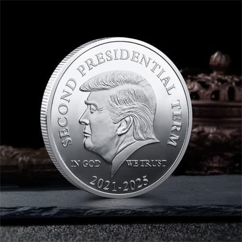 2021-2025 Трамп Двобојна Комеморативна Златна Монета Предизвик Медал За Монети Американскиот Претседател ТРАМП Значка Сребрени Монети Колекционерски Предмети