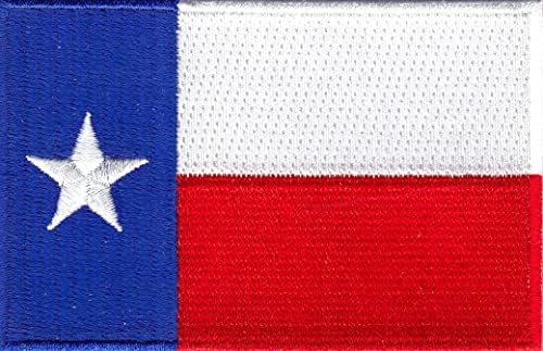 Ironелезо од државно знаме на Тексас на лепенка осамена Starвезда држава 3 1/2 “