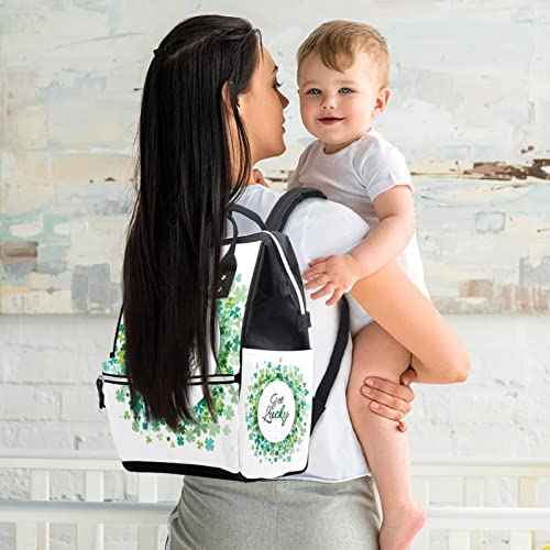 Добијте Среќа Детелина Торби За Торби За Пелени Ранец За Мумии Торба За Пелени Со Голем Капацитет Патна Торба За Нега На Бебиња