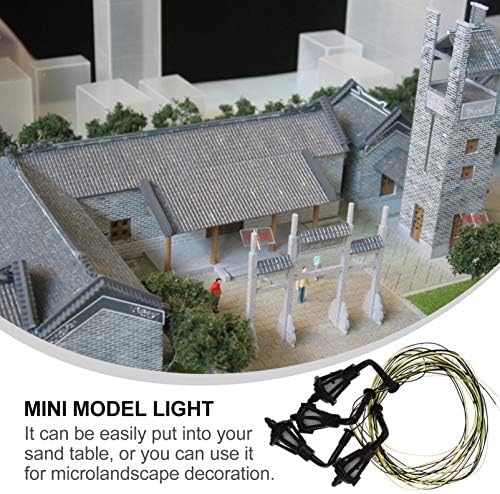 Забележете ја божиќната декор фиока минијатури 4 парчиња минијатурна жица светлина мини улична светлина во форма на светло за DIY микро