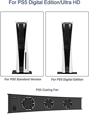 Феикуан Вентилатор За Ладење ЗА PS5 КОНЗОЛА ЗА Игри USB Надворешен Ладилник со 3 Вентилатор за Контрола на Температурата За
