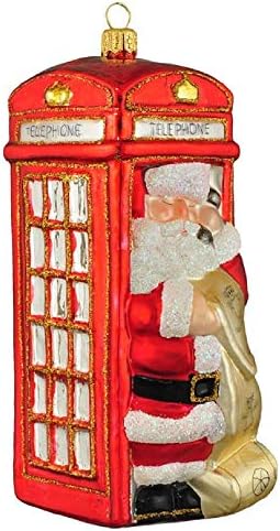 Телефонска штанд Дедо Мраз стакло стакло елка украс Лондон Англија Патување