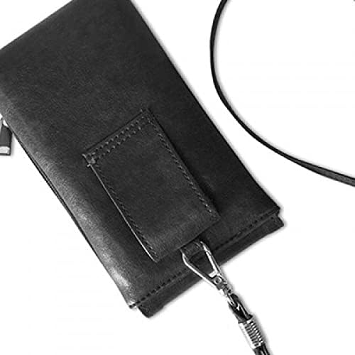 Бел wallид груба површинска текстура Телефонска чанта чанта што виси мобилна торбичка црн џеб