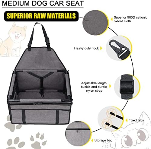 ГЕНОРТ Средно Куче Седиште За Автомобил Кученце Засилувач За Миленичиња Седишта За Миленичиња За Автомобили Возила Безбедносно Седиште За Миленичиња За Средни Ку