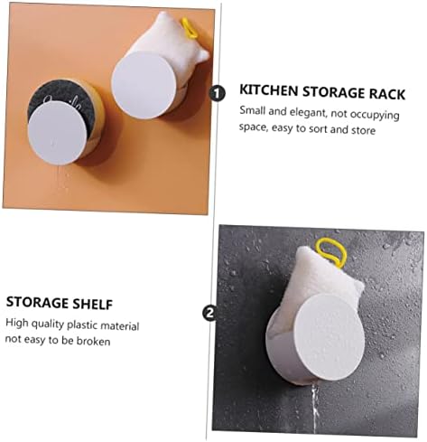 Полици за складирање на UPKOCH 4 парчиња држач за одводнување дома вшмукување крпа за вода мијалник за мијалник за одвојување за складирање сапун решетката бела чиниј