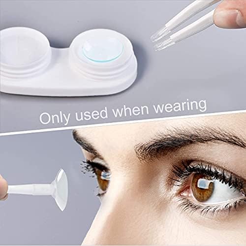 LASIYANOR 12PCS Шарени контактни леќи за отстранување на леќи за контакт и сет на алатки за инсертер, апликатор за контакт со мек врв, погоден за корисник на контактни леќи
