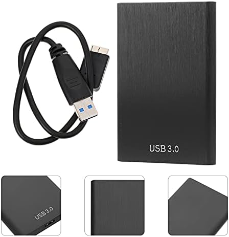 Mobestech Надворешен хард диск метал складирање USB лаптоп за адаптер преносен црн погон компјутер Надворешно куќиште мобилен диск тврд HDD преносен надворешен хард диск