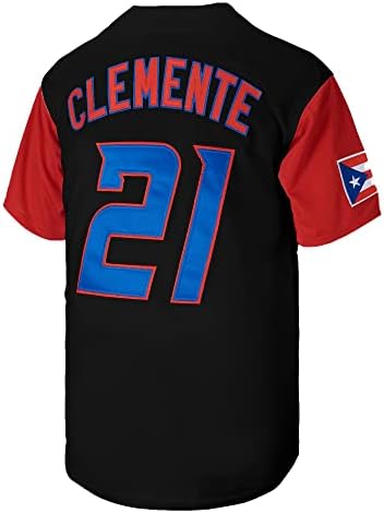 Кекамбас #21 Роберто Клементе Порторико Светска Игра Класичен Машки Бејзбол Дрес Зашиени