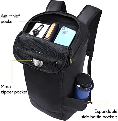 Mier отпорен на вода ранец за патувања за мажи, носете патнички пакувања со секојдневен пакет со повеќе џебови за работа на работа на колеџ на отворено