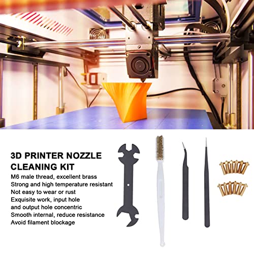 3Д млазници за печатач, Rustproof Rust Removal 3D Kit Mounzle Kit 16PCS Концентрична влезна влезна дупка за излез, мазна внатрешна за топол кревет