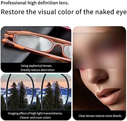 Lookworld 4 пакуваат читатели на сина светлина за блокирање на жени и мажи кои преклопуваат лесни модни преносни компактни очила за читање