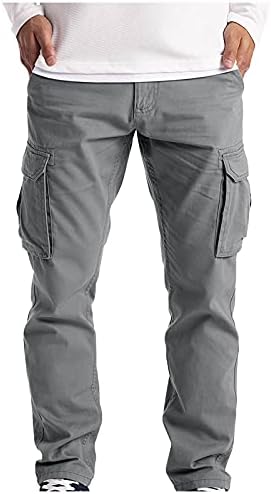 Спортски панталони за спортски панталони Wenkomg1 за мажи што се протегаат во работа со панталони со панталони со директни џемпери риболов риболов пешачење