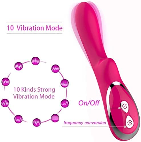 G-SPOT Vibrator возрасни секс играчки, моќна вибраторска вагината клиторис стимулација за жени со 10 режими на вибрации на силиконски масажер за вибрации, црвено12