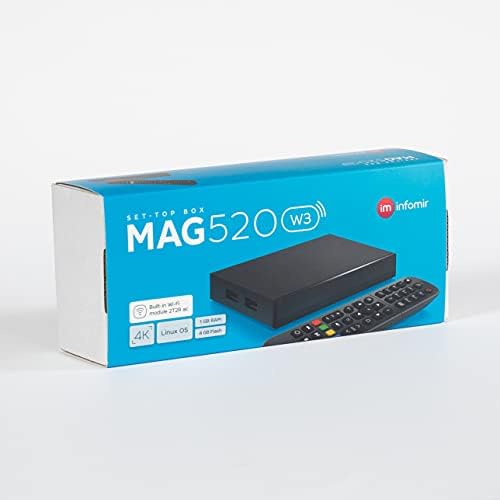 MAG 520 W3 4K HDR, вграден двоен опсег 2.4G/5G WiFi, HDMI кабел