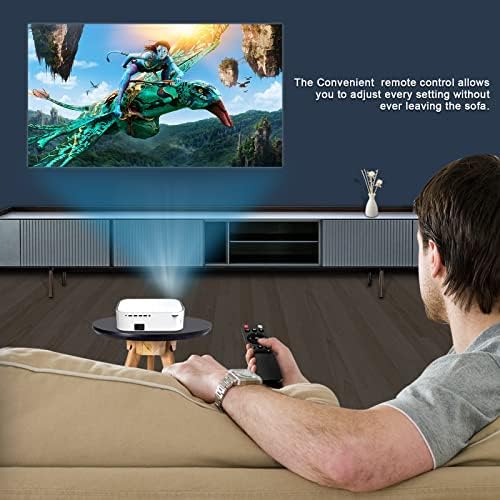 Qorkar 5G WiFi Bluetooth Home Projector, мајчин 1080p филмски проектор, 500Ansi 10000L светли, двојни 5W стерео звучници, поддржани од Dolby, за состанок за игри со филмови, за ТВ -стап iOS Android PS5