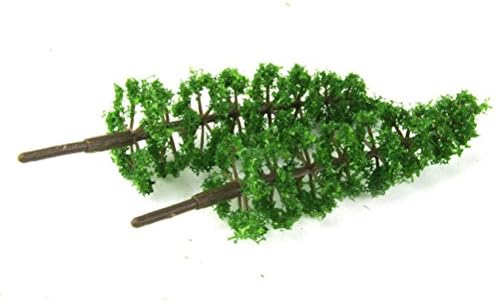 Nuolux 20pcs модел дрво 1: 100 9см пластични ела дрвја модел на пејзаж за пејзаж 1