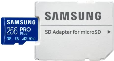 Samsung PRO Плус MicroSD 256gb Мемориска Картичка Работи Со Gopro Херој 11 Мини, Херој 11, Херој 10 Црна Коска Акција Камера Пакет со 1 Сѐ, Но Stromboli MicroSDXC Читач На Картички