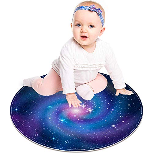 Galaxy Chapture Space Star Model, Nonlip Doormat 23,6 Тркалезна теписи теписи за деца за бебиња за бебиња