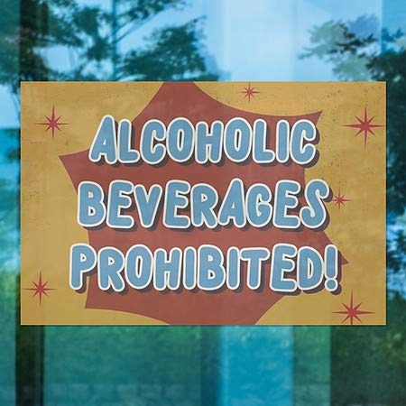 CGSignLab | Забрането алкохолни пијалоци -Носталгија пукна Влечење на прозорецот | 30 x20