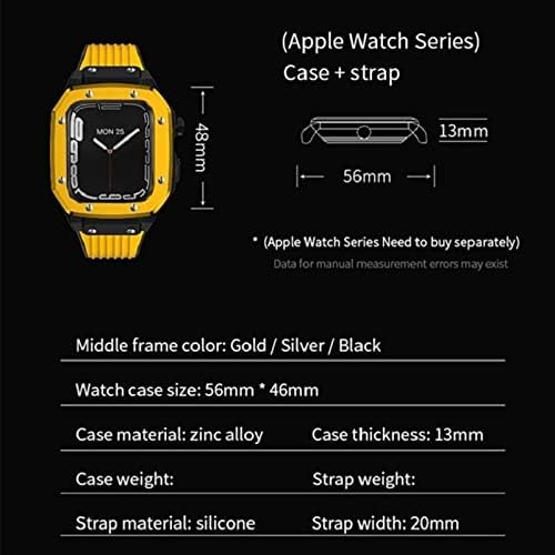 Кавју Легура Часовник Случај За Ивоч Серија СЕ Покритие За Apple Watch 7 6 5 4 44/45мм Луксузни Метални Гумени Додатоци За Часовници Од Нерѓосувачки Челик