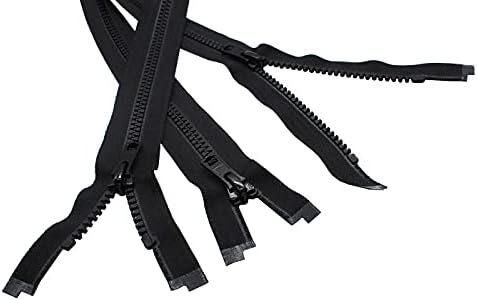 Ykk 25 vislon zipper ~ ykk #5 обликувана пластика ~ Одвојување - црна