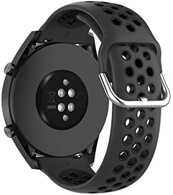Hometer 20 mm ширина опсези компатибилни со Samsung Galaxy Watch Active 2/Galaxy Watch 4 Classic and Garmin Vivoactive 3/vivomove, силиконски флексибилни трајни смарт часовници за жени маж