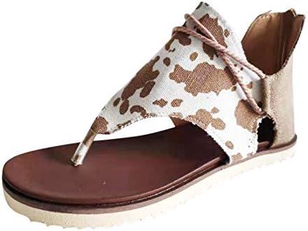Женски сандали 2021 година, сандали со отворени пети за жени, облечени рамни гладијатор сандали лето бохо плажа римски чевли