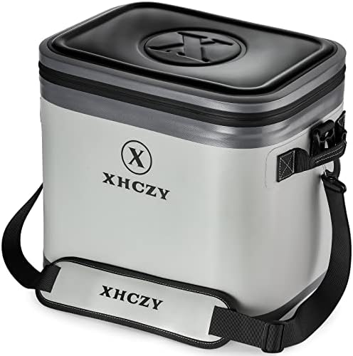 X XHCZY Голема ладилна торба, преносен изолиран ладилник, тврд ладилник го задржува мразот до 3 дена доказ за истекување, ладилна торба за кампување, излети од плажа, па