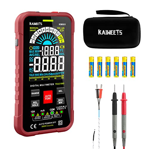 Kaiweets Паметен дигитален мултиметар TRMS 10000 брои волт-мерач Оммета автоматски тестер, тестер за автоматско ранг, мерење на фреквенцијата на температурата на капаците?