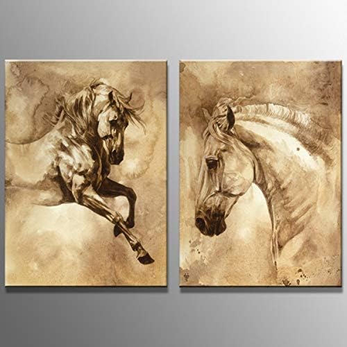 Веемон 4 парчиња животинско масло од коњско масло со коњи со коњи со коњи слики коњски уметнички уметности на платно