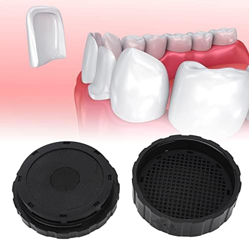 Црна кутија за заби Пластична кутија за складирање на протези за еднократна употреба со резервна подлога 9,5 x 9,5 x 4см